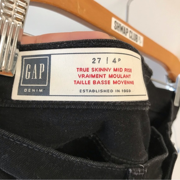 GAP true skinny mid rise black jeans - Picture 4 of 4